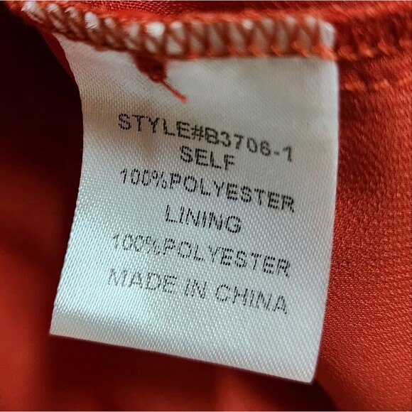 Jodifl Dress Medium Red Polka Dot Button Front V Neck Short Sleeve Pockets Boho - Picture 10 of 11